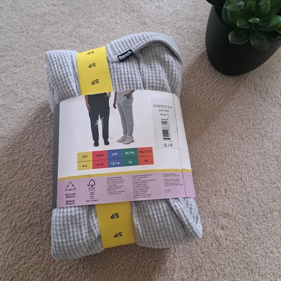 New! Bench Waffle Cargo Lounge Pants 2 Pack Women's Small Grey Black Casual - Picture 11 of 13
